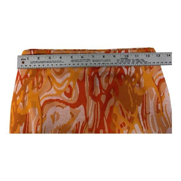 Retro Orange Swirl Print Flare Pants Groovy 70s Style Festival - Picture 7 of 9